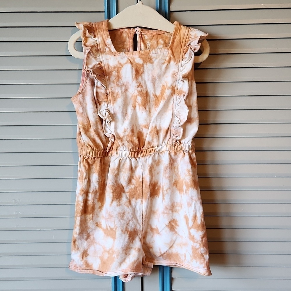 Burt’s Bees Baby Orange Tie-Dye Romper - Picture 2 of 12